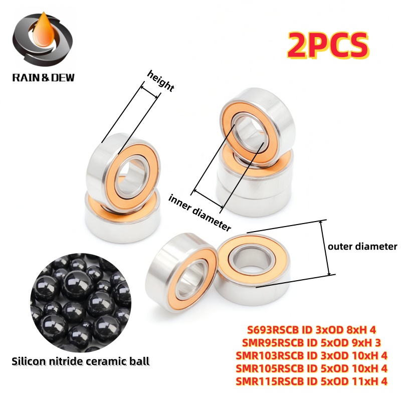 Fly Reel - 2 Stück Miniatur-Kugellager 3x8x4 3x10x4 5x9x3